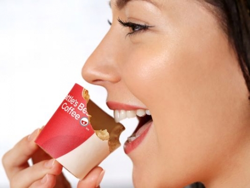 KFC's new move, edible coffee cup