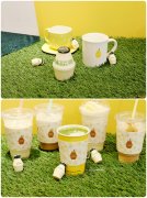 A new banana milk coffee shop opened in South Korea