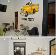 Indonesia Bandung Yellow truck Cafe