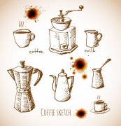 The five most popular kinds of coffee in the world. Latte-Latte pressed coffee-French Pres