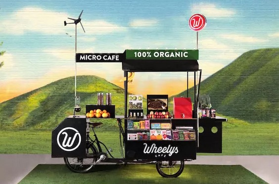 Wheelys, who sells coffee carts, has entered China, but only sells coffee.