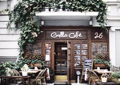 An old movie cafe with a statue of Chaplin