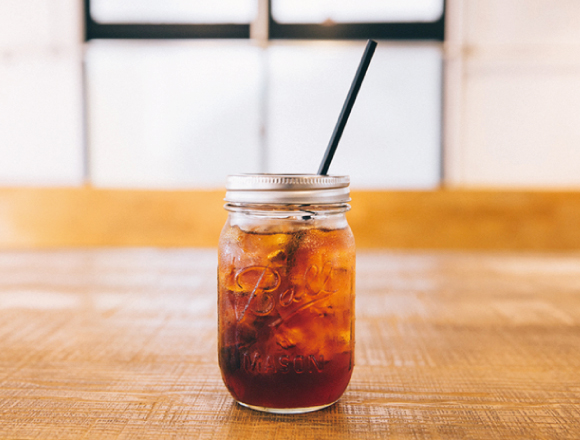 LATTEST OMOTESANDO Espresso Bar, a cup of cold coffee brewed for eight hours.