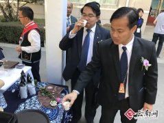 [international Liaison Department of the CPC Central Committee promotes Yunnan] Laos representatives who participated in the event lined up for coffee and tea