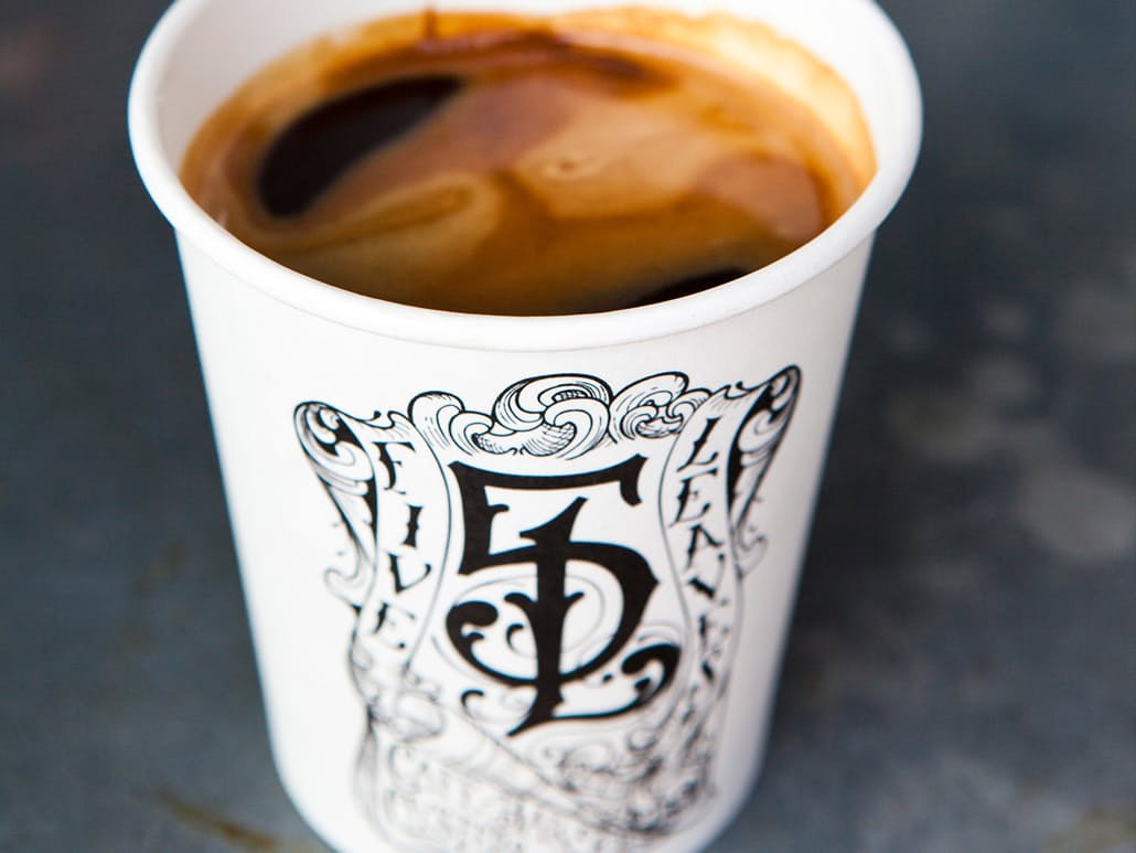Who says take-out coffee cups are always the same, and take-out coffee cups can look like works of art.