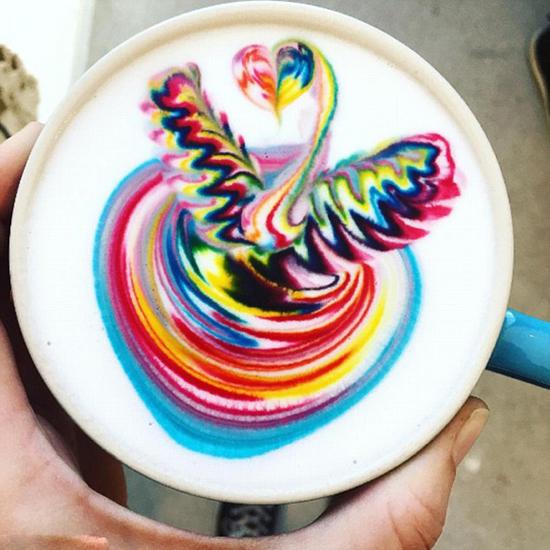 Australian talented barista makes more than 300 rainbow lattes in just one week