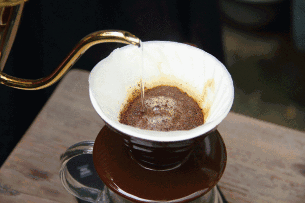 Hand coffee | time point of the first and second water injection