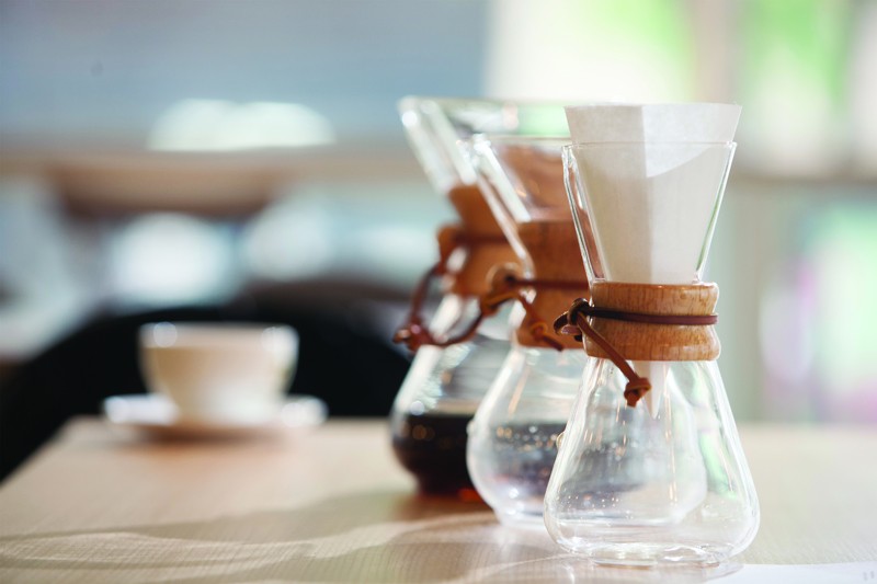 Beautiful as a vase, the CHEMEX hand filter pot 