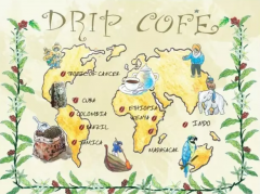 An article interprets the Colombian and Brazilian flavor of Latin American coffee beans