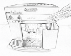 Coffee machine descaling steps Esam3200 coffee machine calcium removal program illustration