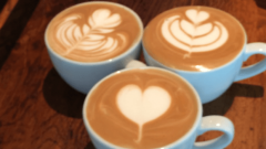 Latte drawing beginner Coffee Heart-shaped drawing skills how to use hot milk to make perfect drawing