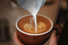 What is the use of the combination of the principle of coffee pattern embossing on the influence of coffee on the milk foam on coffee?