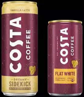 What is the brand of COSTA COSTA layout ready-to-drink coffee market launches vanilla latte and fragrant white